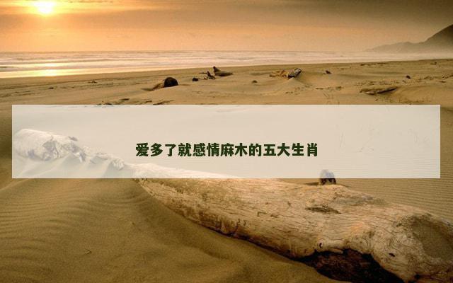 爱多了就感情麻木的五大生肖
