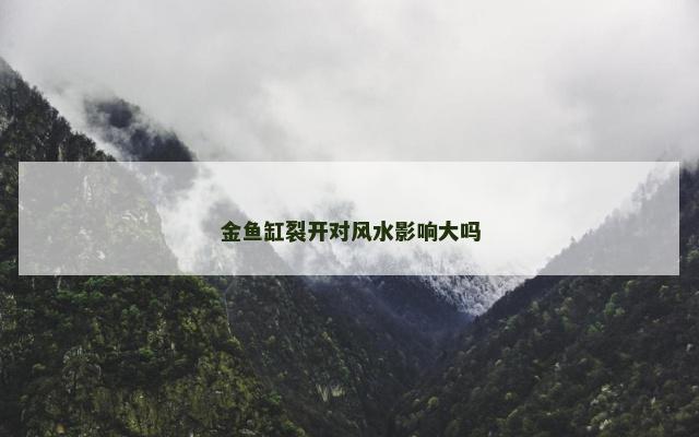 金鱼缸裂开对风水影响大吗