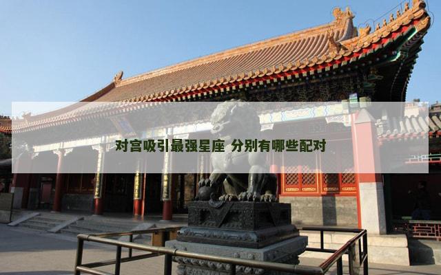 对宫吸引最强星座 分别有哪些配对
