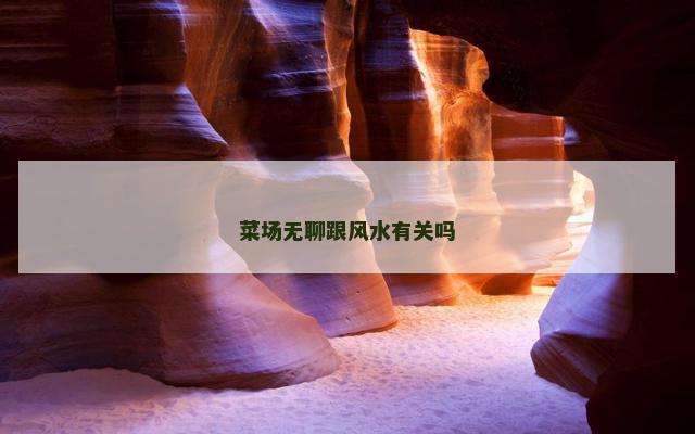 菜场无聊跟风水有关吗