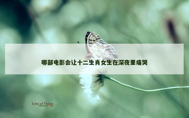哪部电影会让十二生肖女生在深夜里痛哭