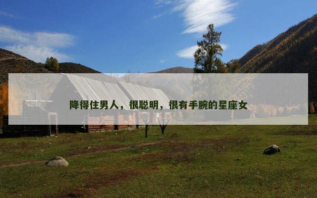 降得住男人，很聪明，很有手腕的星座女