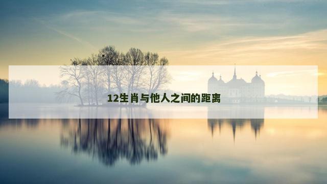 12生肖与他人之间的距离