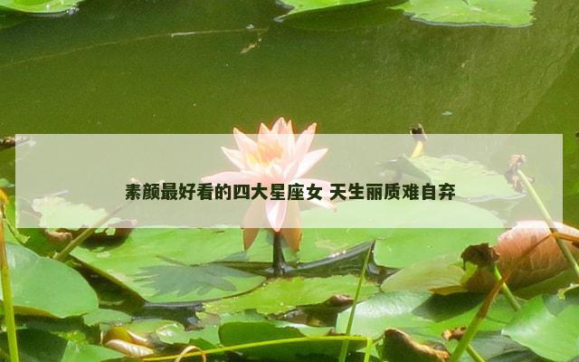 素颜最好看的四大星座女 天生丽质难自弃