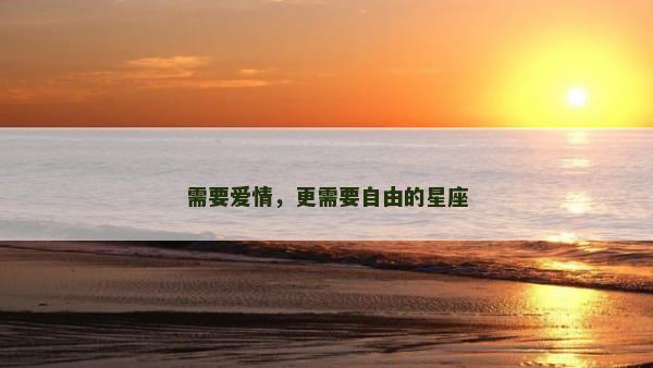 需要爱情，更需要自由的星座