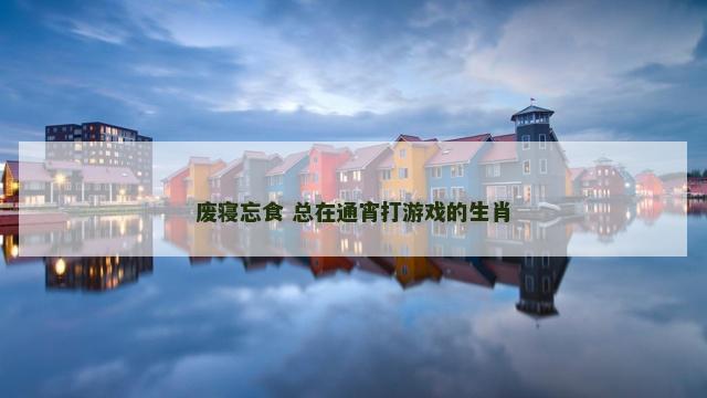 废寝忘食 总在通宵打游戏的生肖