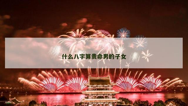 什么八字算贵命男的子女