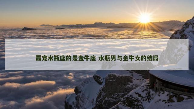 最宠水瓶座的是金牛座 水瓶男与金牛女的结局