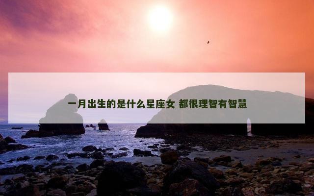 一月出生的是什么星座女 都很理智有智慧