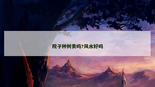 院子种树贵吗?风水好吗