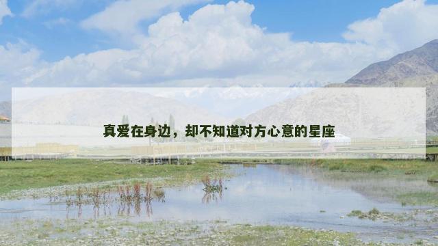 真爱在身边，却不知道对方心意的星座