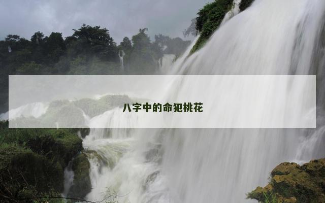 八字中的命犯桃花