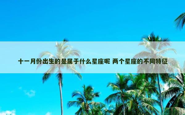 十一月份出生的是属于什么星座呢 两个星座的不同特征