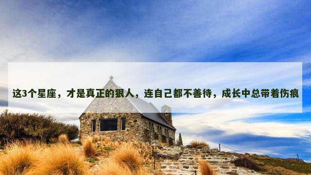 这3个星座，才是真正的狠人，连自己都不善待，成长中总带着伤痕