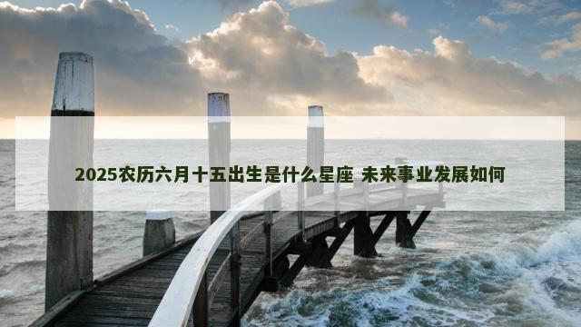 2025农历六月十五出生是什么星座 未来事业发展如何