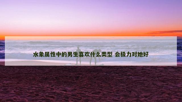 水象属性中的男生喜欢什么类型 会极力对她好