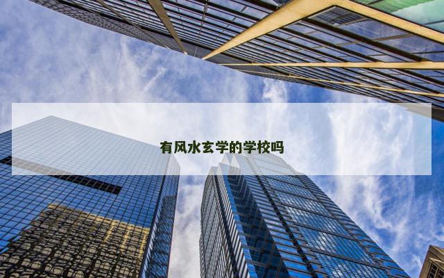 有风水玄学的学校吗