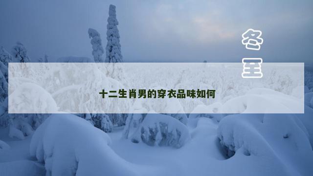 十二生肖男的穿衣品味如何