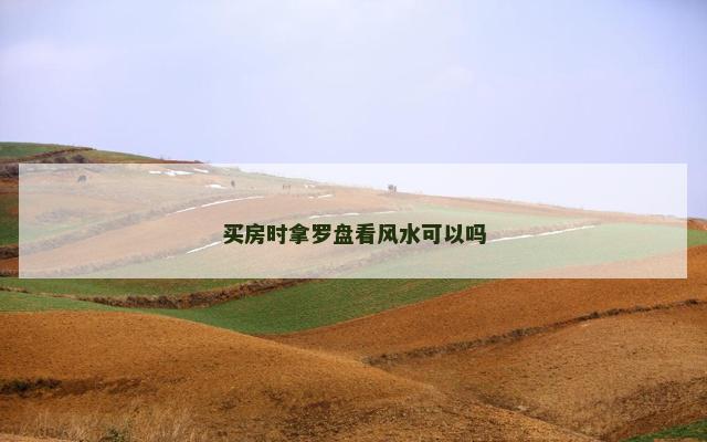 买房时拿罗盘看风水可以吗