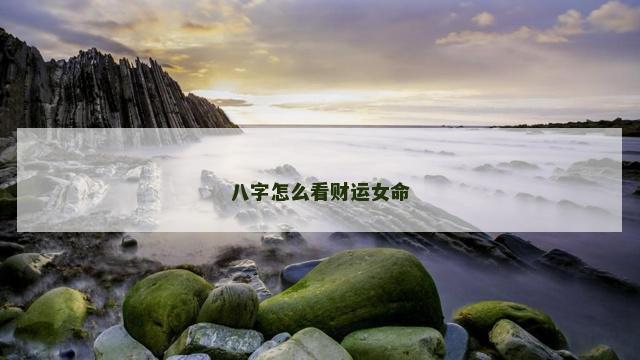 八字怎么看财运女命