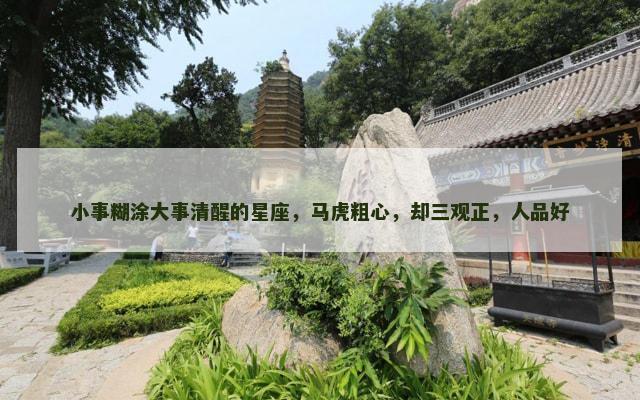 小事糊涂大事清醒的星座，马虎粗心，却三观正，人品好