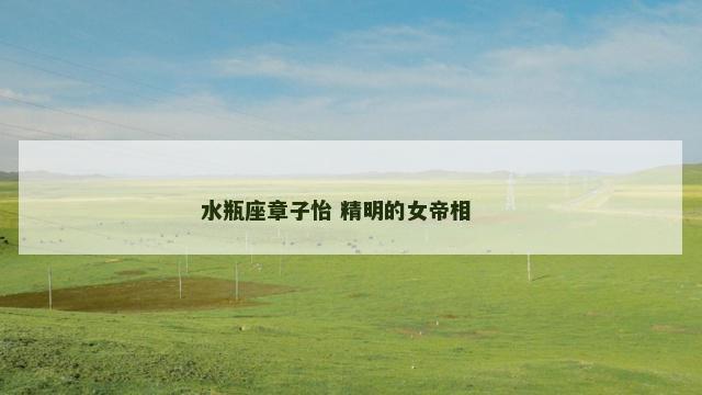 水瓶座章子怡 精明的女帝相 　　