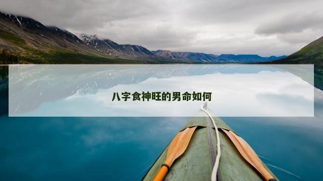 八字食神旺的男命如何