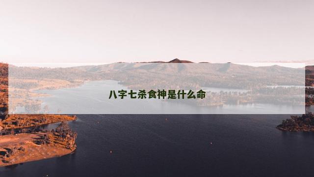八字七杀食神是什么命