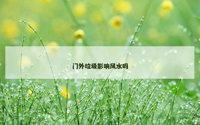 门外垃圾影响风水吗
