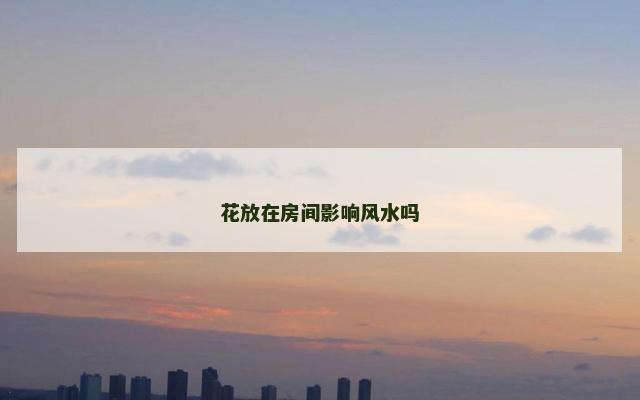 花放在房间影响风水吗