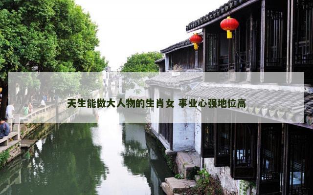 天生能做大人物的生肖女 事业心强地位高