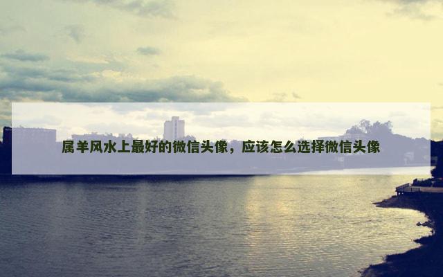 属羊风水上最好的微信头像，应该怎么选择微信头像