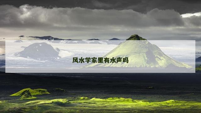 风水学家里有水声吗