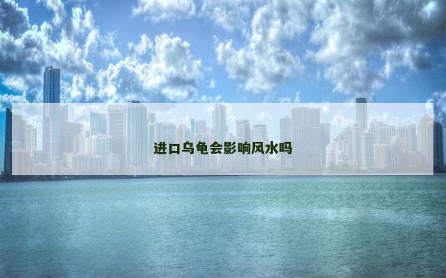 进口乌龟会影响风水吗