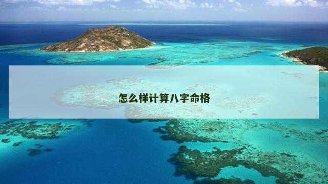 怎么样计算八字命格