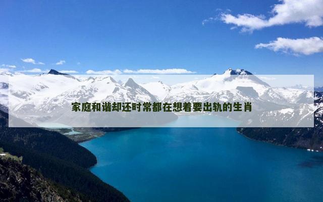 家庭和谐却还时常都在想着要出轨的生肖