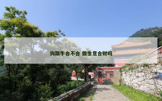 狗跟牛合不合 做生意合财吗