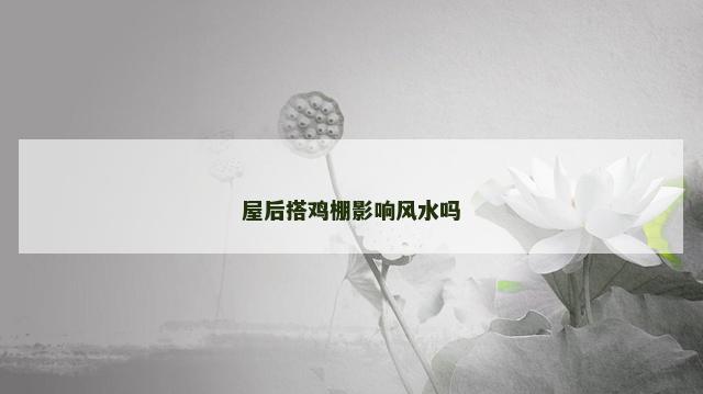 屋后搭鸡棚影响风水吗