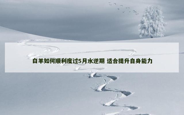 白羊如何顺利度过5月水逆期 适合提升自身能力