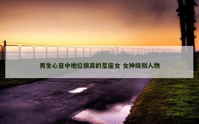 男生心目中地位很高的星座女 女神级别人物