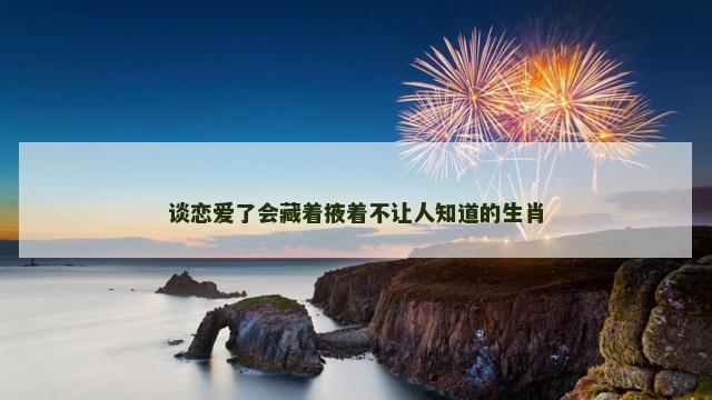 谈恋爱了会藏着掖着不让人知道的生肖
