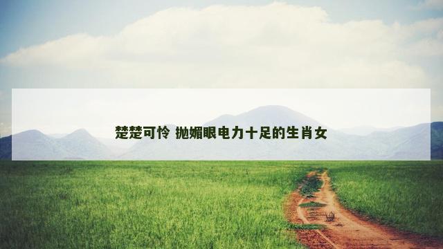 楚楚可怜 抛媚眼电力十足的生肖女