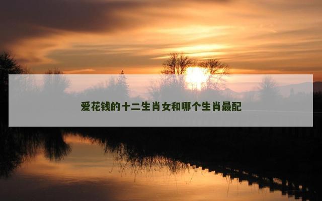 爱花钱的十二生肖女和哪个生肖最配