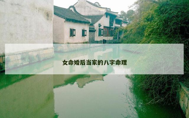 女命婚后当家的八字命理