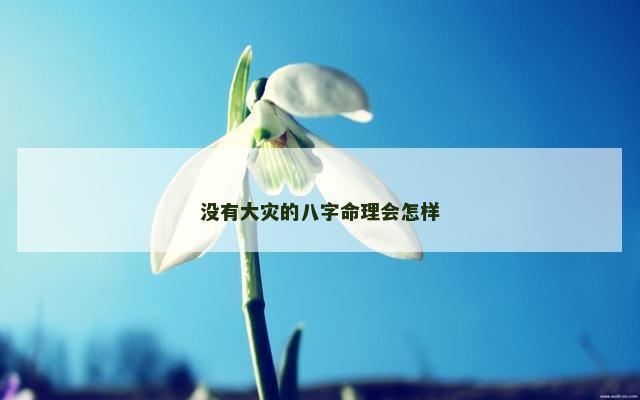 没有大灾的八字命理会怎样