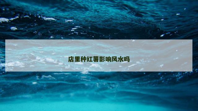 店里种红薯影响风水吗