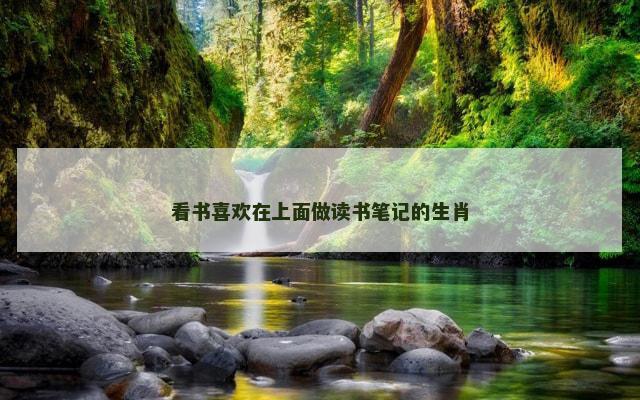 看书喜欢在上面做读书笔记的生肖