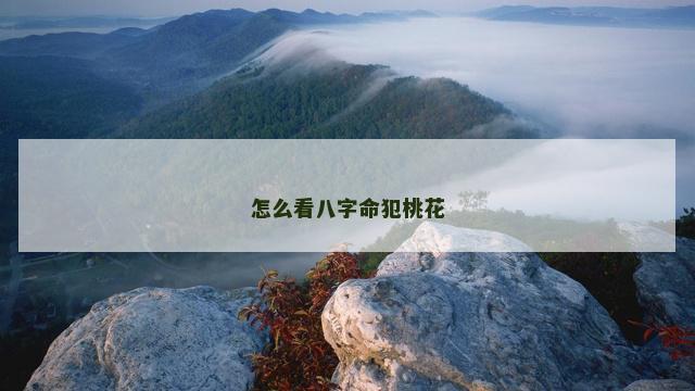 怎么看八字命犯桃花