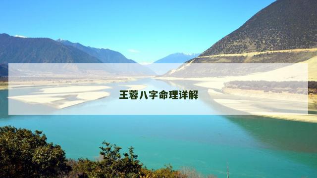 王蓉八字命理详解
