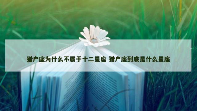 猎户座为什么不属于十二星座 猎户座到底是什么星座